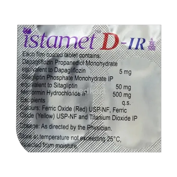 istamet d ir 5/50/500mg tablet 7's
